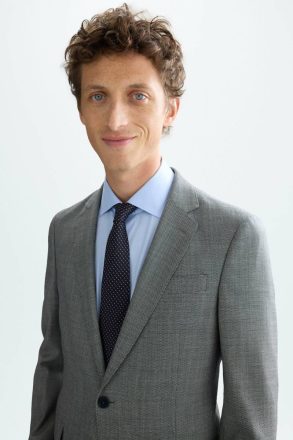 Purificacion Garci Gray Wool Bird's Eye Weave Classic Fit Suit Jacket Suits And Blazers Men - Image 2