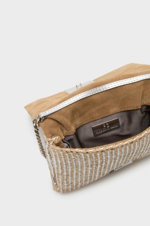 Purificacion Garci Homenaje Acolchado Clutch Silver Crossbody Bags Women - Image 3