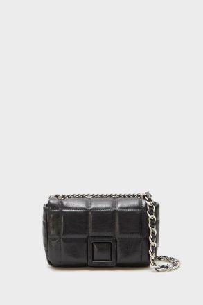 Purificacion Garci Homenaje Acolchado Crossbody Bag Iron Grey Women Shoulder Bags