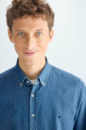Purificacion Garci Indigo Blue Shirts Men Denim Shirt - Image 2
