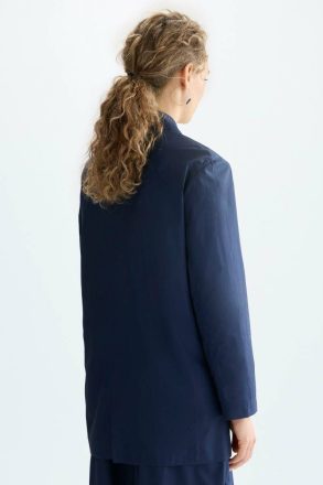 Purificacion Garci Jackets Poplin Oversize Tailored Jacket Women Navy - Image 3