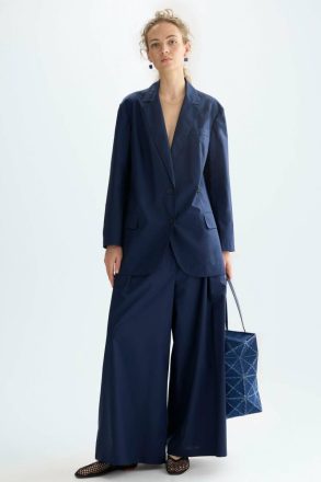 Purificacion Garci Jackets Poplin Oversize Tailored Jacket Women Navy - Image 4