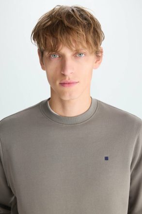 Purificacion Garci Khaki Swimwear Men Fleece Sweatshirt - Image 2