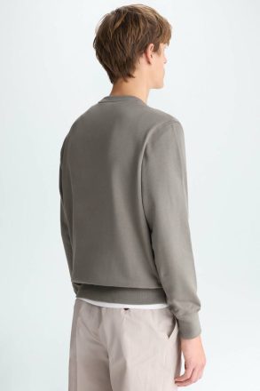 Purificacion Garci Khaki Swimwear Men Fleece Sweatshirt - Image 3