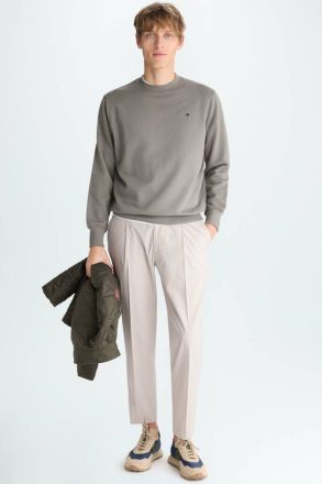 Purificacion Garci Khaki Swimwear Men Fleece Sweatshirt - Image 4