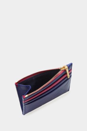 Purificacion Garci Klein Blue Stamp Zipped Card Holder Men Card Holders And Coin Purses - Image 2