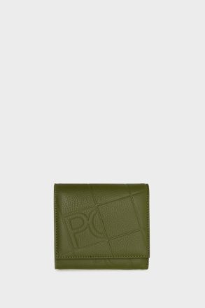 Purificacion Garci Light Khaki Green Small Wallets Women Combinacion Unica Fold Over Wallet