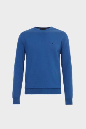 Purificacion Garci Men Cobalt Sweatshirts Pima Cotton Crew-Neck Sweater - Image 5