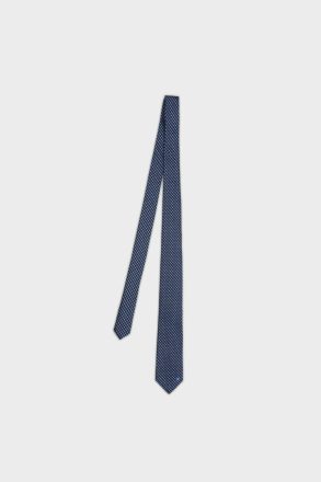 Purificacion Garci Men Mini Cube Silk Tie Ties Ink Blue/Light Blue/White - Image 2