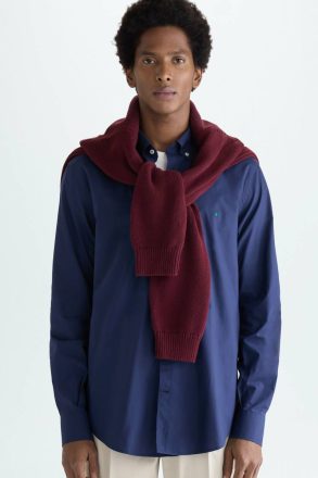 Purificacion Garci Men Poplin Shirt Shirts Navy