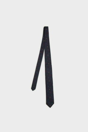 Purificacion Garci Men Ties Catarinas Textured Silk Tie Navy/Multicolor - Image 2