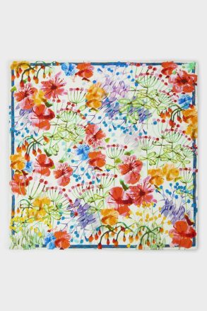 Purificacion Garci Multicolor Scarves Women Hibiscus 90 Silk Scarf