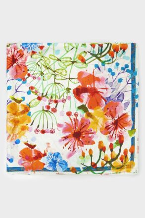 Purificacion Garci Multicolor Scarves Women Hibiscus 90 Silk Scarf - Image 3