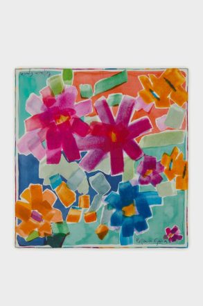 Purificacion Garci Murano 53 Silk Bandana Women Magenta/Azul Turquesa/Naranja Scarves