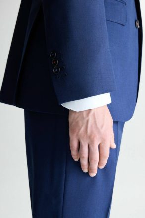 Purificacion Garci Navy Men Zig-Zag Woven Wool Classic Fit Suit Jacket Suits And Blazers - Image 3