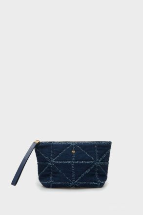 Purificacion Garci Navy Pouches And Wash Bags Origami Denim L Wash Bag Men