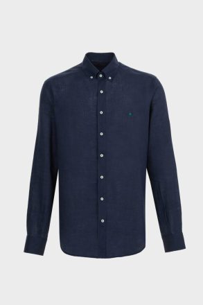 Purificacion Garci Navy Shirts Men Linen Shirt - Image 5