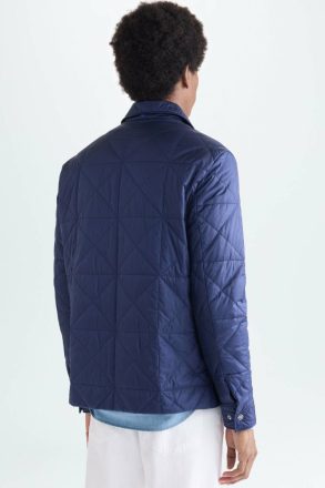 Purificacion Garci Origami Quilted Nylon Overshirt Men Ink Blue Outerwear - Image 3