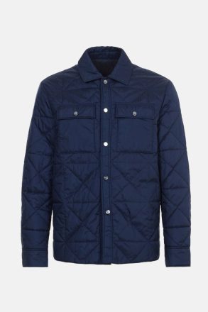 Purificacion Garci Origami Quilted Nylon Overshirt Men Ink Blue Outerwear - Image 5