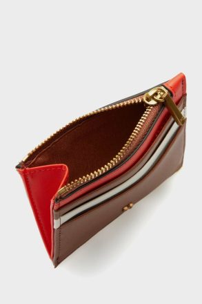 Purificacion Garci Origami Zipped Card Holder Card Holders And Coin Purses Marrón/Naranja Mandarina Women - Image 2