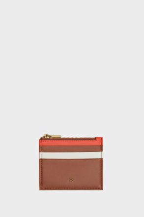 Purificacion Garci Origami Zipped Card Holder Card Holders And Coin Purses Marrón/Naranja Mandarina Women
