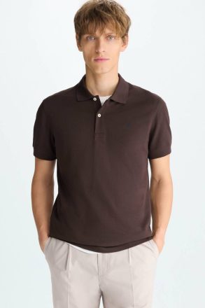 Purificacion Garci Polo Shirts Brown Piqué Polo Shirt Men