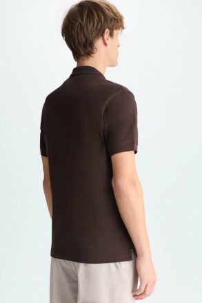 Purificacion Garci Polo Shirts Brown Piqué Polo Shirt Men - Image 3