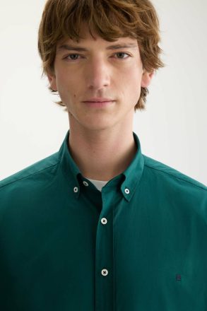Purificacion Garci Poplin Shirt Men Shirts Bottle Green - Image 2