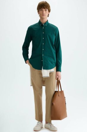 Purificacion Garci Poplin Shirt Men Shirts Bottle Green - Image 4