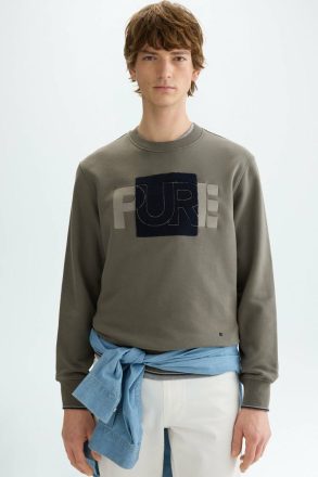 Purificacion Garci Pure Embroidered Sweatshirt Khaki Swimwear Men