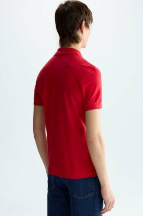 Purificacion Garci Red Piqué Slim Fit Polo Shirt Men Polo Shirts - Image 3