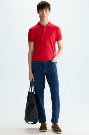 Purificacion Garci Red Piqué Slim Fit Polo Shirt Men Polo Shirts - Image 4
