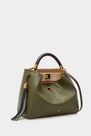 Purificacion Garci Samburu Cross Body Bag Handbags Women Khaki - Image 2