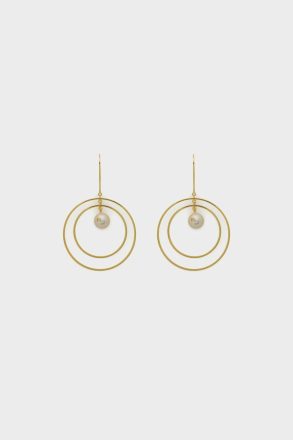 Purificacion Garci Satélite Earrings Gold/Pearl Women Earrings