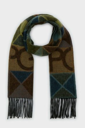 Purificacion Garci Scarves Origami Wool Scarf Brown/Green/Navy Women - Image 2