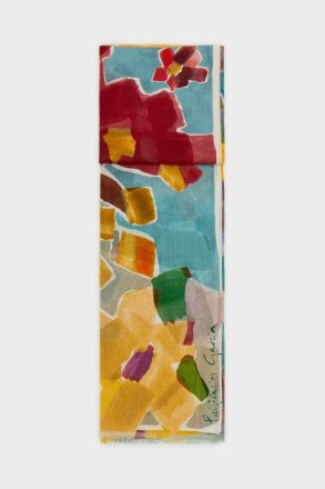 Purificacion Garci Scarves Women Azul/Amarillo/Topo Murano Wool Scarf