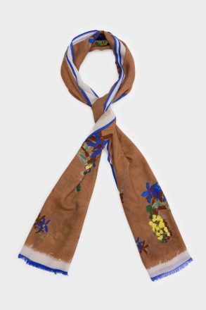 Purificacion Garci Scarves Women Florigami Wool Scarf Toffee - Image 2