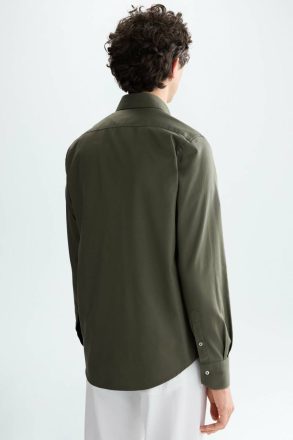 Purificacion Garci Shirts Khaki Spread Collar Twill Shirt Men - Image 3