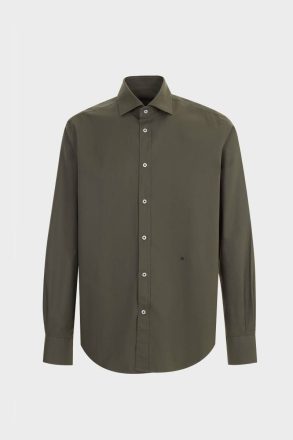 Purificacion Garci Shirts Khaki Spread Collar Twill Shirt Men - Image 5