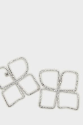 Purificacion Garci Silver Garden Earrings Women Crystal - Image 2