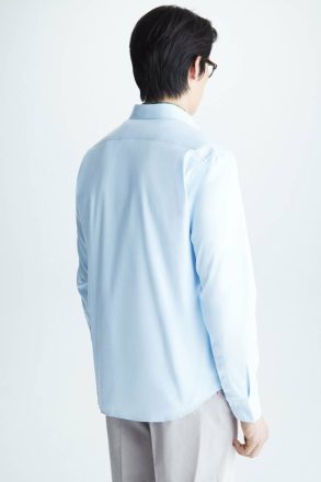 Purificacion Garci Sky Blue Men Pg Tape Twill Shirt Shirts - Image 3