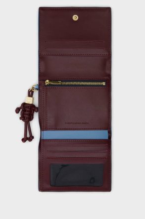 Purificacion Garci Small Wallets Sky Blue Cubi Fold Over Japanese Wallet Women - Image 2