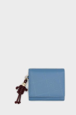 Purificacion Garci Small Wallets Sky Blue Cubi Fold Over Japanese Wallet Women