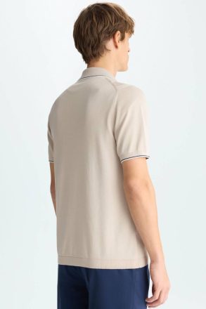 Purificacion Garci Stone Origami Knit Shirt Men Polo Shirts - Image 3