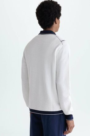 Purificacion Garci Striped Pima Cotton Knit Overshirt White/Navy Outerwear Men - Image 3