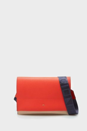 Purificacion Garci Tandem Flap Shoulder Bag Women Mandarin Orange Crossbody Bags