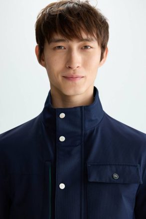 Purificacion Garci Waterproof Textured Technical Parka Outerwear Men Navy - Image 2