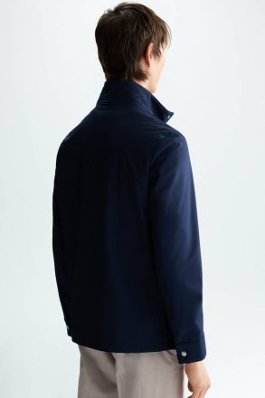 Purificacion Garci Waterproof Textured Technical Parka Outerwear Men Navy - Image 3