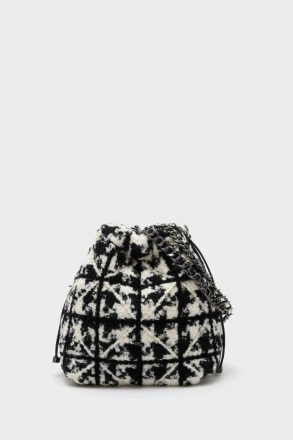Purificacion Garci White/Black Crossbody Bags Homenaje Acolchado Bucket Bag Women