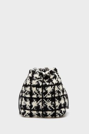 Purificacion Garci White/Black Crossbody Bags Homenaje Acolchado Bucket Bag Women - Image 4
